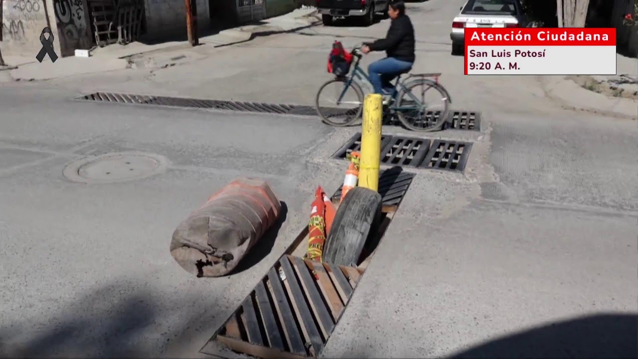 ROBO DE REJILLA EXPONE COLECTOR PLUVIAL EN LAS MERCEDES; VECINOS EXIGEN VIGILANCIA