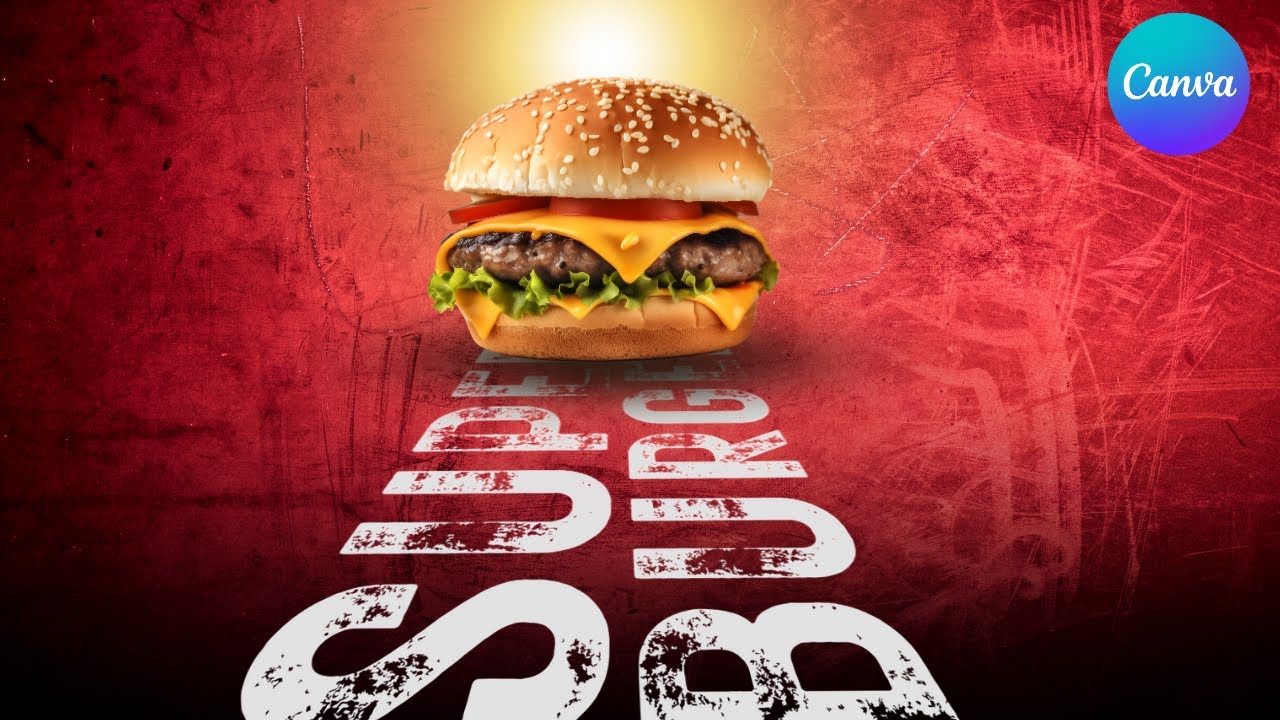 Canva Food Poster Design Tutorial | Create Stunning Food Ads in Minutes 🍔✨
