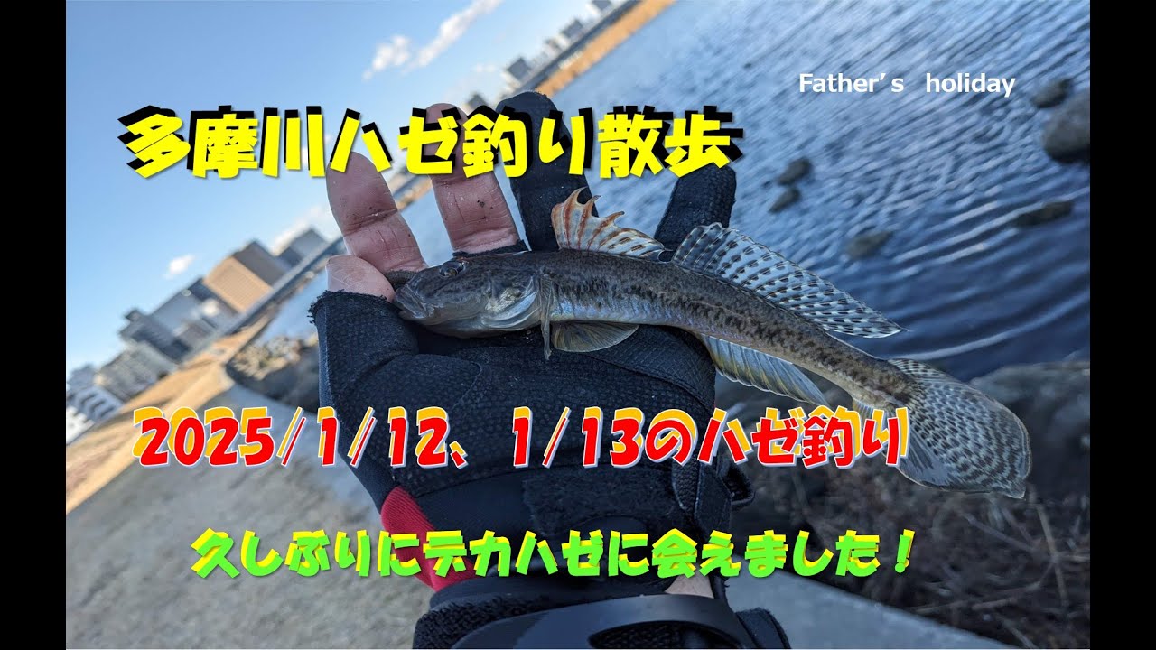 【おやじの休日】多摩川ハゼ釣り散歩（2025/1/12～1/13 のハゼ釣り）