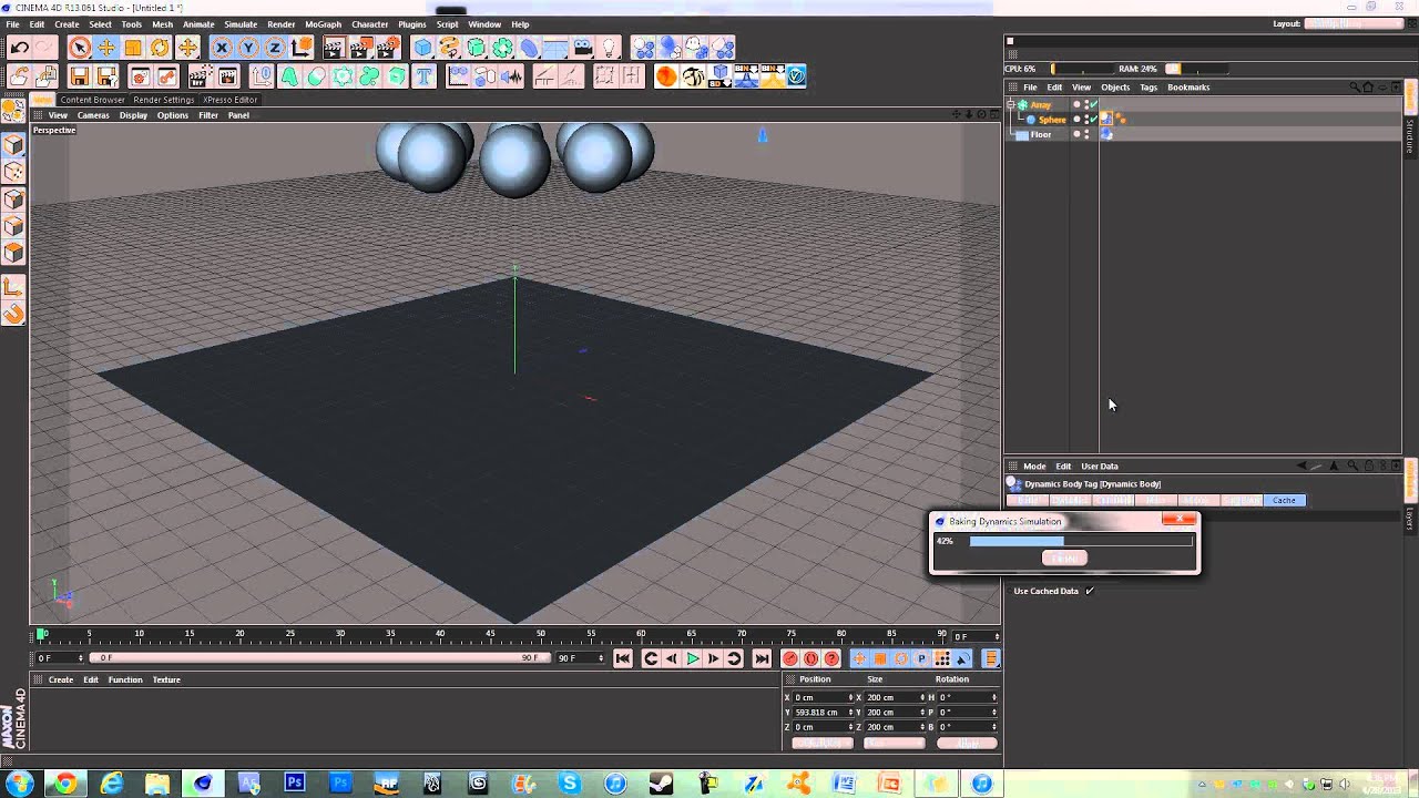 Cinema 4D r13 Tutorial: Cache a Dynamic Animation
