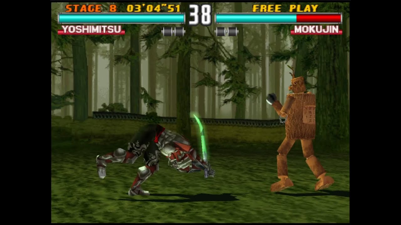 Tekken 3 PS1 - Arcade Mode with Yoshimitsu
