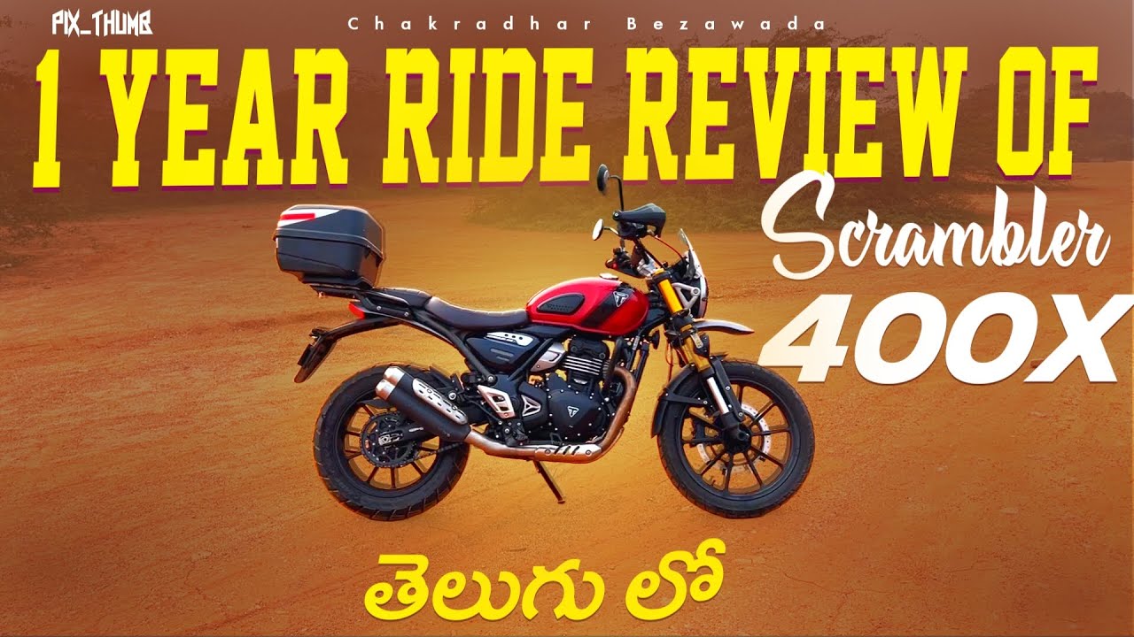 Triumph Scrambler 400X : My First Ride & 1-Year Review! || TeluguMotoVlogs || ChakradharBezawada ||
