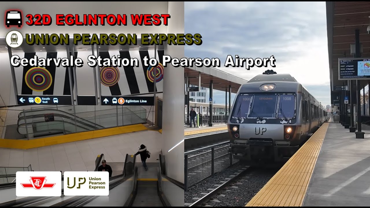 TTC & UPX POV Walk: Cedarvale Station to Toronto Pearson Airport Via Mount Dennis Station