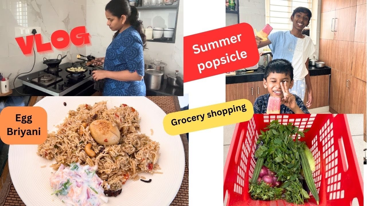Weekend VLOG | Egg BRIYANI |Grocery shopping | Summer popsicle | Deeps vlog