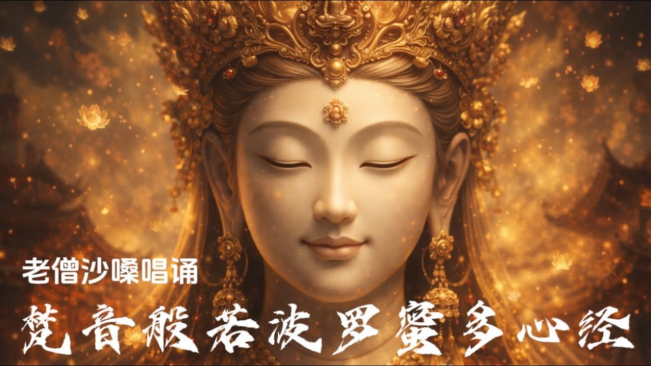 般若波罗蜜多心经 Heart Sutra Sanskrit Old Monk Voice 梵音般若心经 老僧沙嗓念诵 梵汉字幕版
