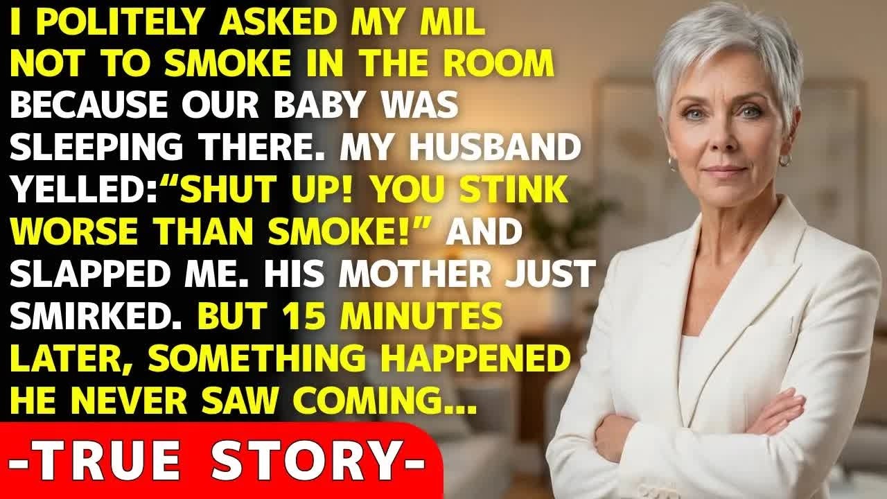 I asked my MIL not to smoke in the room because our baby was sleeping there, but…