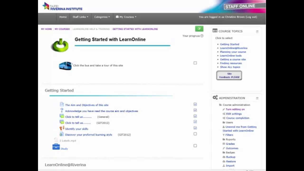 RI Learn: Downloading of Participation Logs