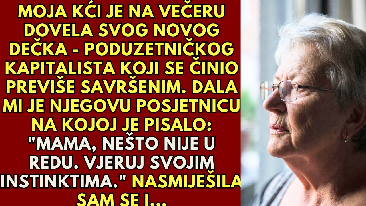 Na nedjeljnoj večeri kći mi je dala karticu: 'Mama, vjeruj intuiciji. Molim te, pomozi.'