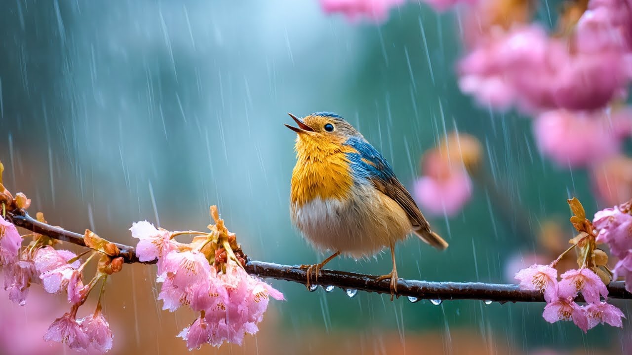 🍃 Relaxing Rainy Day Piano & Bird Sounds - Healing Nature Music for Sleep and Inner Calm ✨🌼🎼