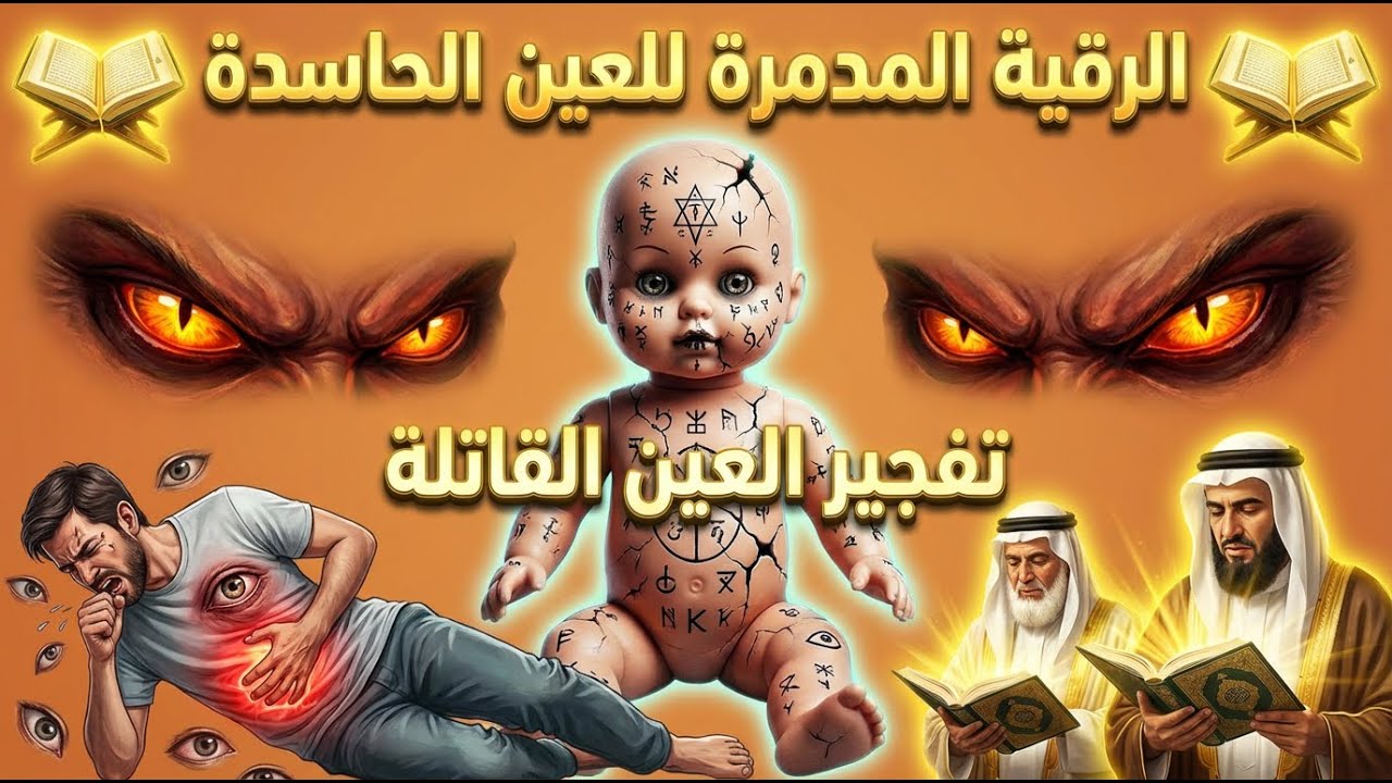 الرقية التى دمرت العين والحسد وابطلت وفجرت العين القاتلة المعجبة  العين القوية الحاسدة للنعم العين