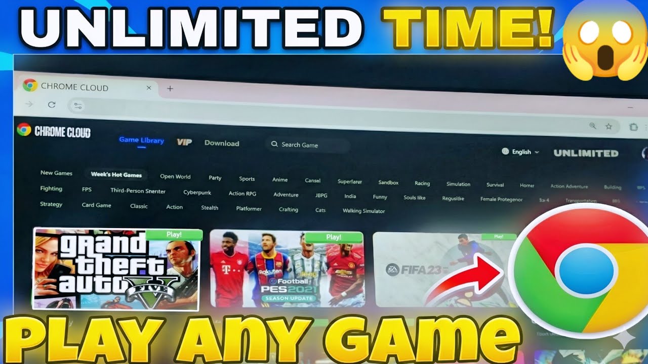 Finally! Play Any PC Game on Browser With Unlimited Time (No Installation) 😱
