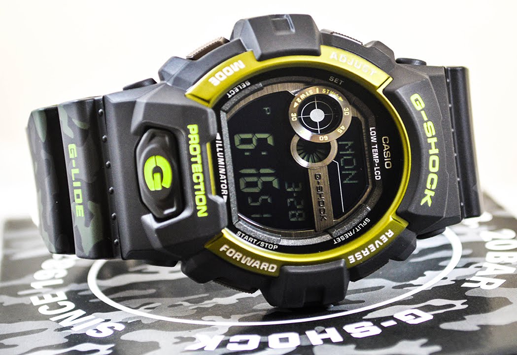 Casio GSHOCK GLIDE GLS8900CM-1 REVIEW | How To Set Time | LIGHT DISPLAY