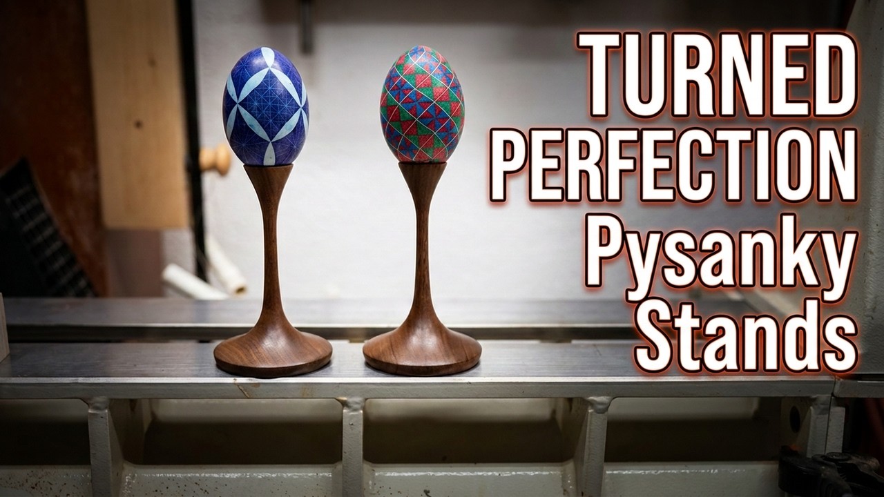 Turned Walnut Pysanki Display Stands