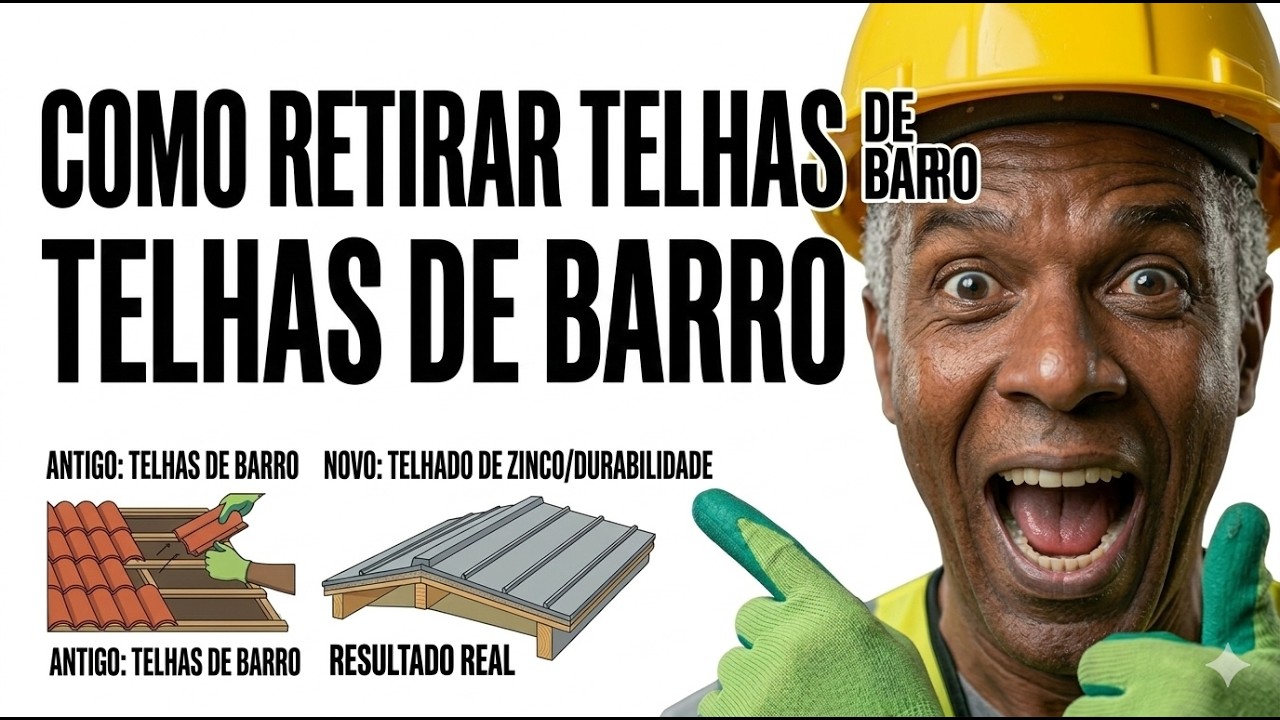 RETIRANDO AS TELHAS DE BARRO DO TELHADO