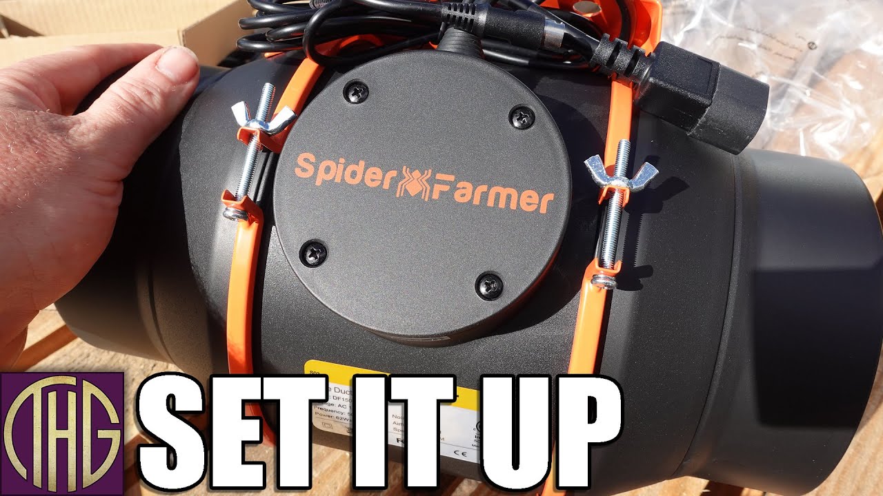 Распакуйте и установите комплект вытяжного вентилятора Spider Farmer 6 дюймов и смарт-контроллера