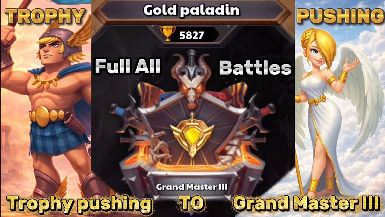 Trophy Pushing to Grand Master 3 | FULL ALL BATTLES, NO CUTS ! | Castle Crush Gameplay