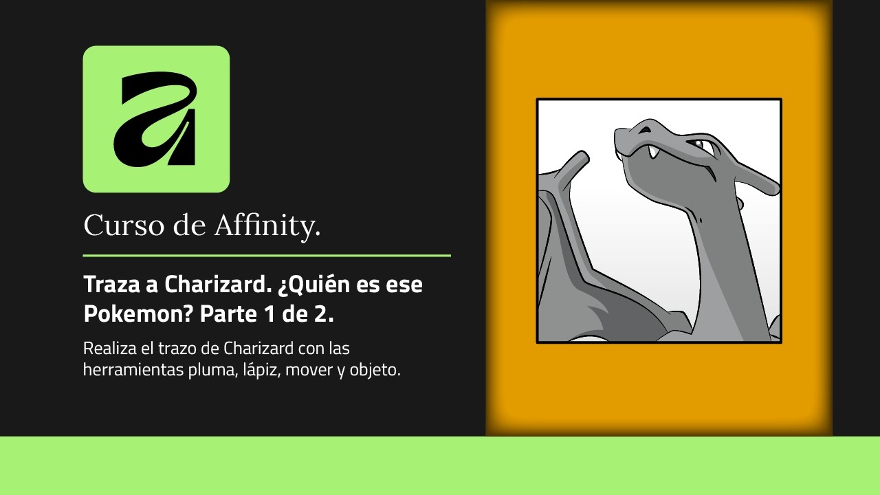 Traza los vectores de este Pokemon: ¡Charizard! #Charizard #Pokemon #affinity #vectores