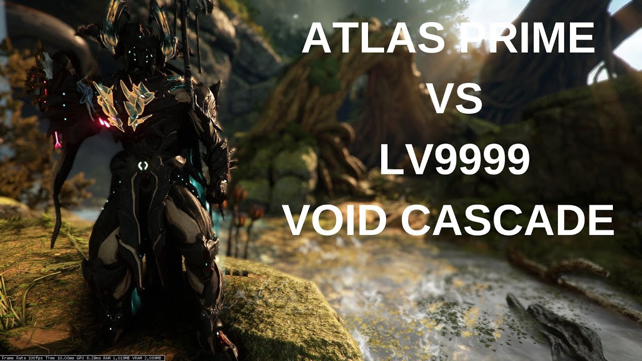 Warframe Atlas Prime Health Tank VS LV 9999 Void Cascade