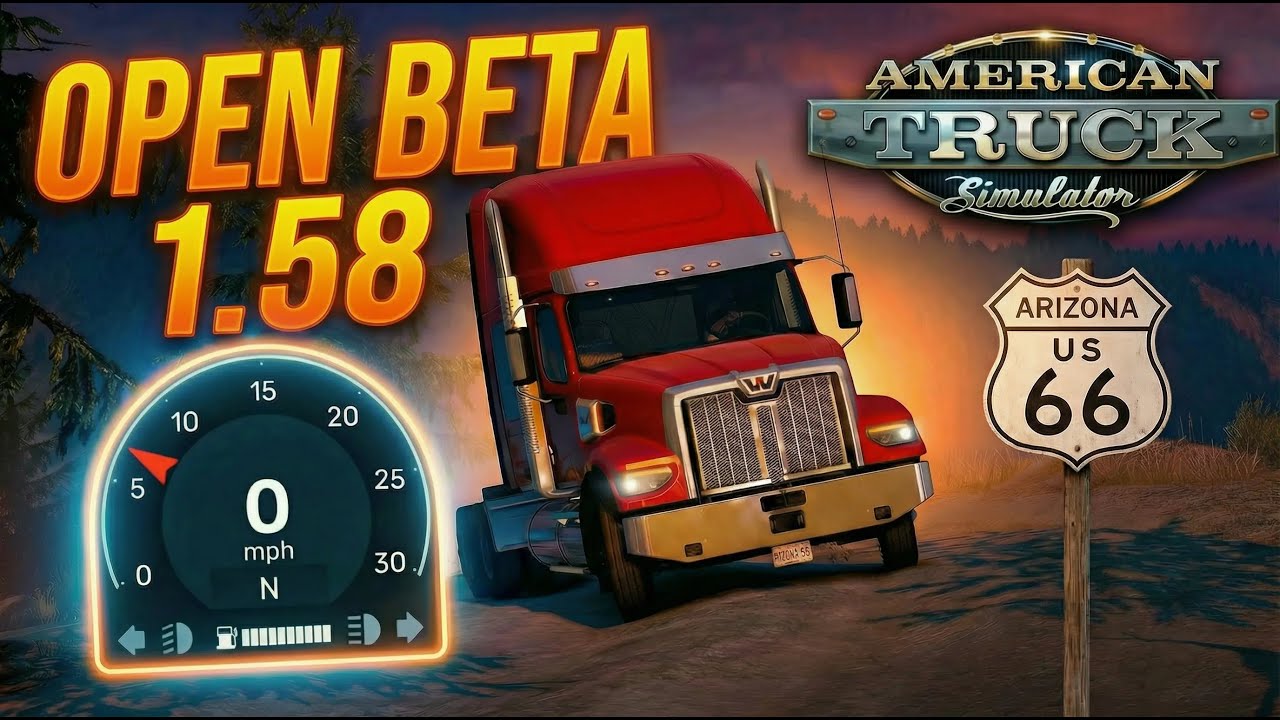 Ya disponible la 1.58 Open Beta de American Truck Simulator | Nueva interfaz y la Ruta 66