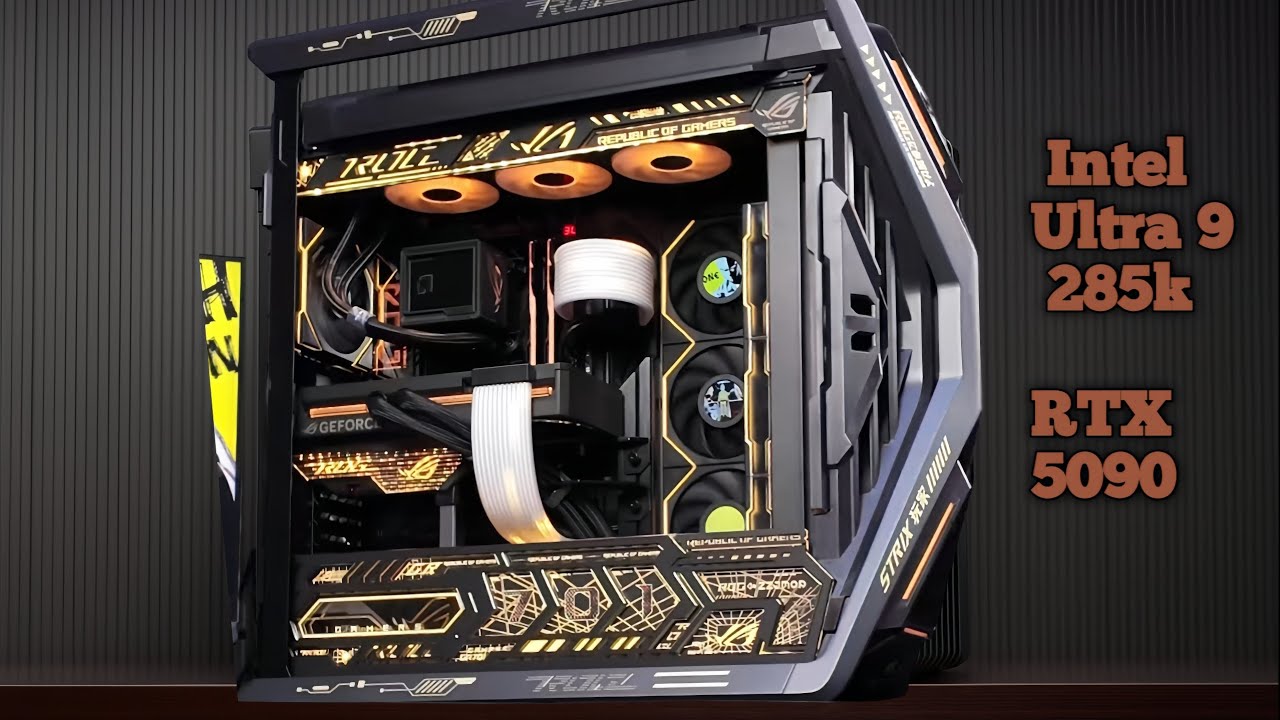 Super powerful 👺 8K Gaming PC Build 🔥With Intel ultra 9 285K + Rog Liquid Cooled RTX 5090 Monster!