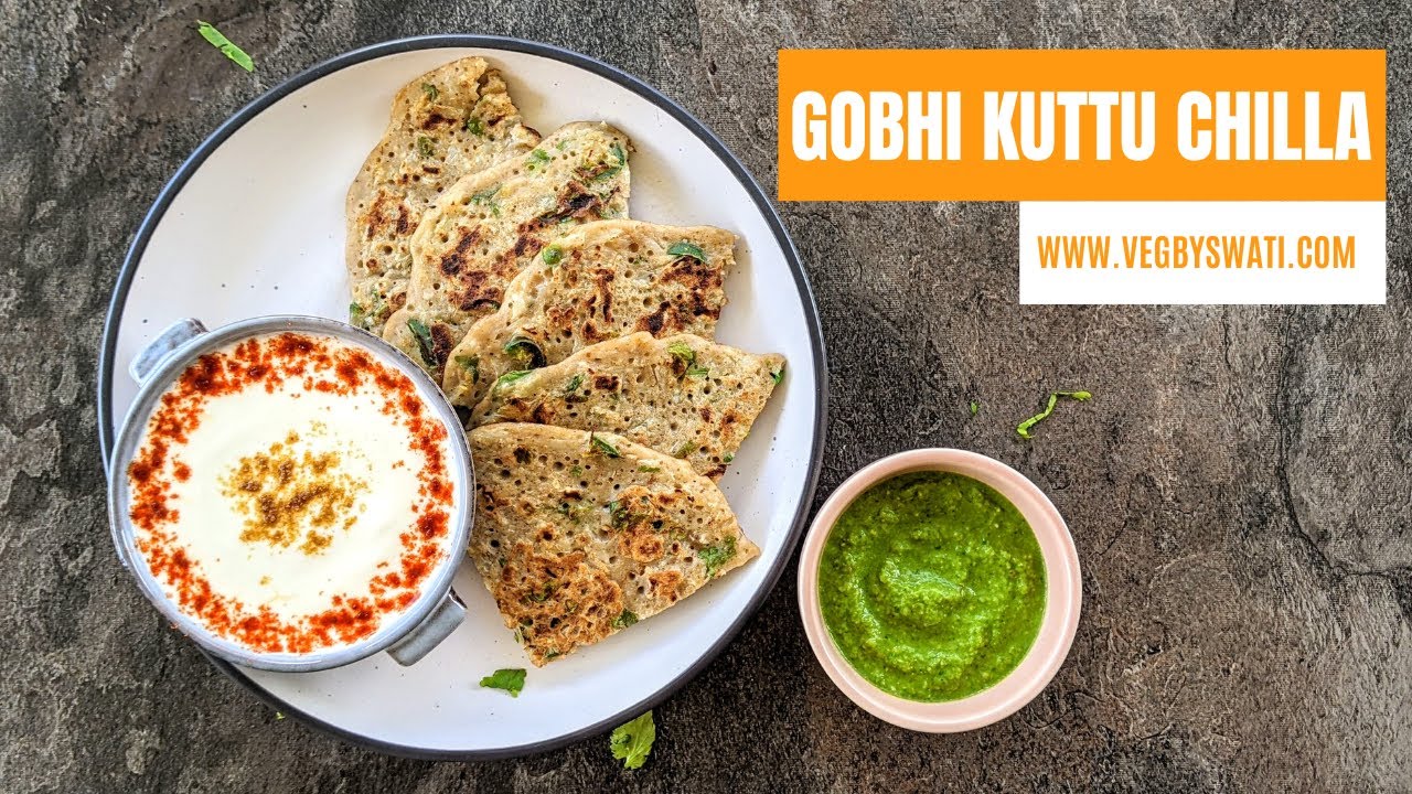 Gobhi kuttu chilla/cheela | Gobhi kuttu ka paratha |Savory buckwheat & cauliflower pancake/flatbread