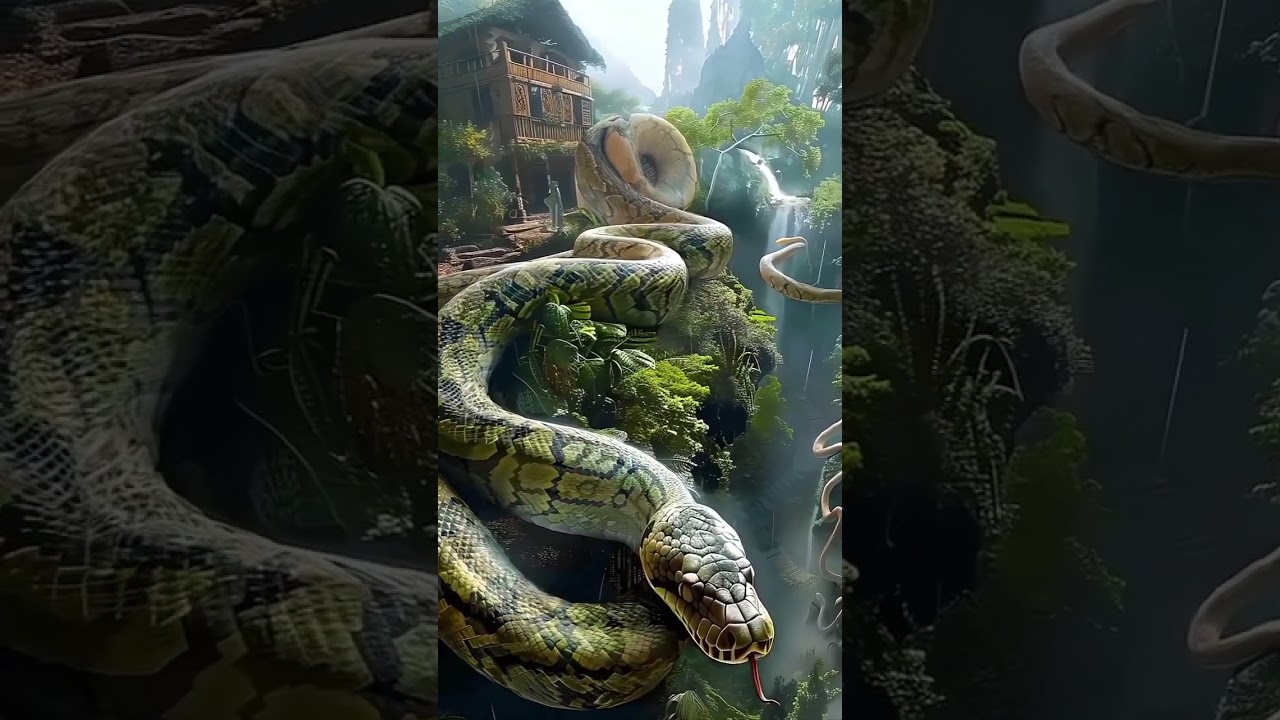 King Cobra amezon ka Sabase Bara sap#snake#ai #animals #snake