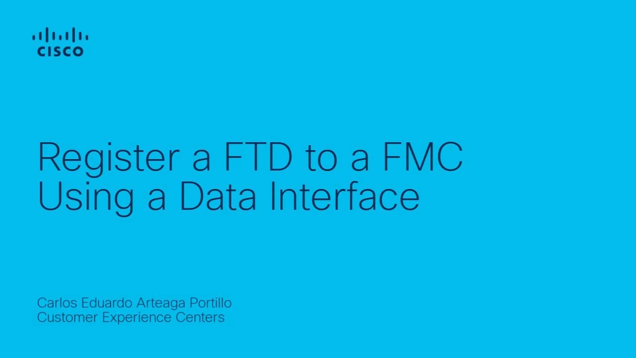 Register FTD to FMC Using a Data Interface | Cisco Secure Firewall Configuration