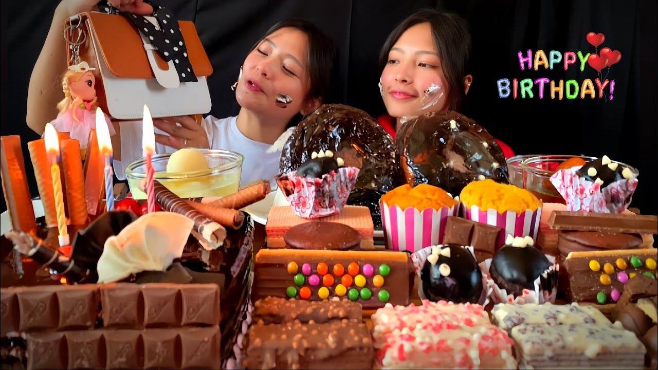BIRTHDAY SPECIAL CHOCOLATE FEST GONE WORNG | I CRIED😭 | SWEET DESERT |#mukbang #cake #chocolate