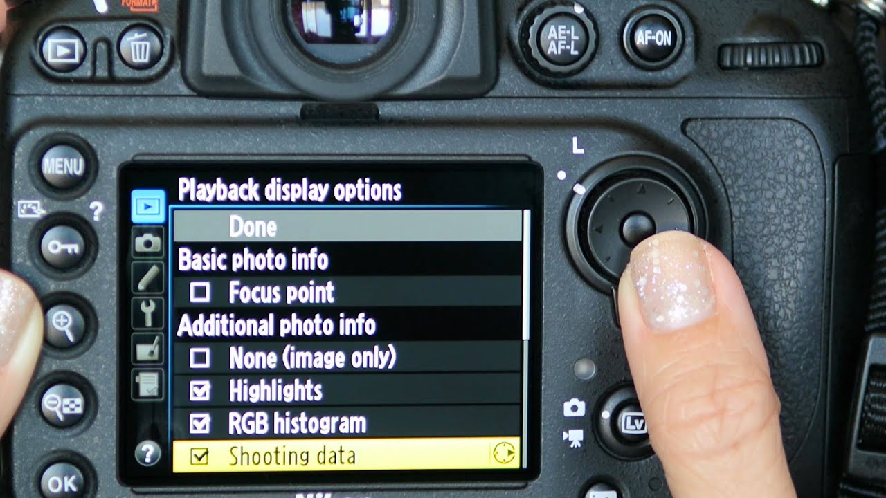 Меню воспроизведения Nikon D800