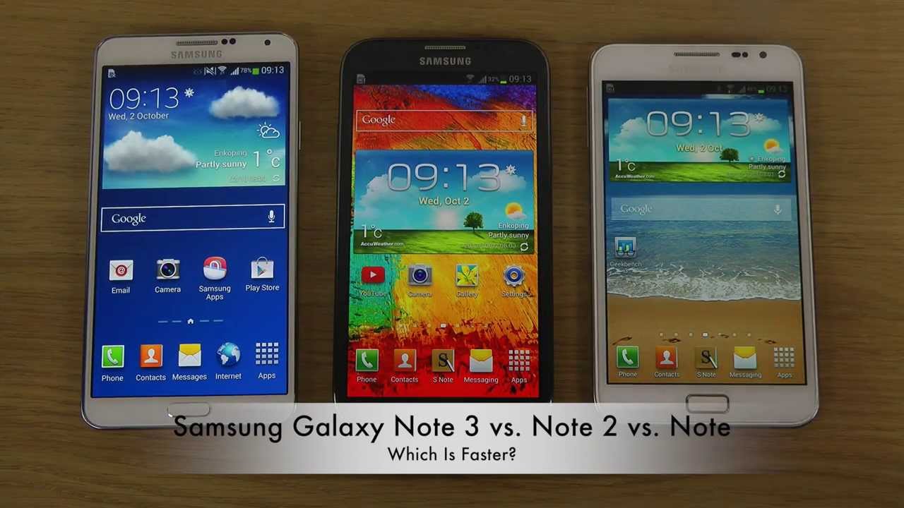 Samsung Galaxy Note 3 vs. Note 2 vs. Note - Which Is Faster?