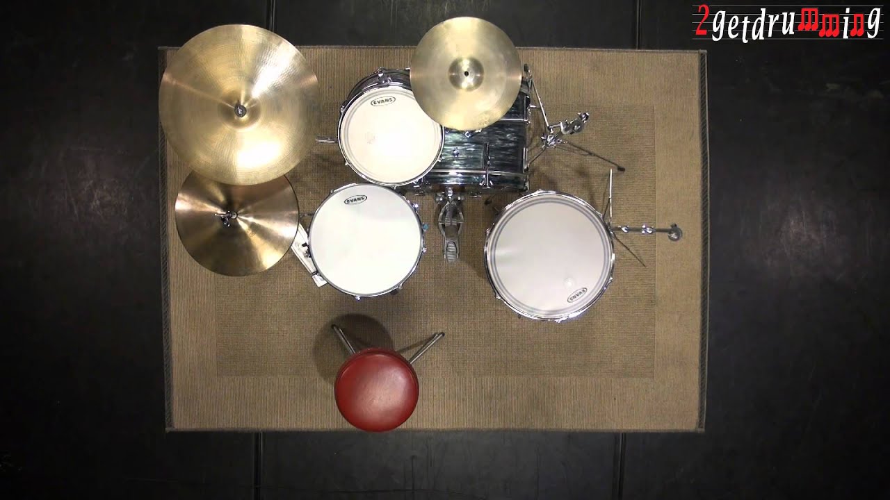 free drum lesson - How to setup a basic Jazz kit - 2getdrumming.com
