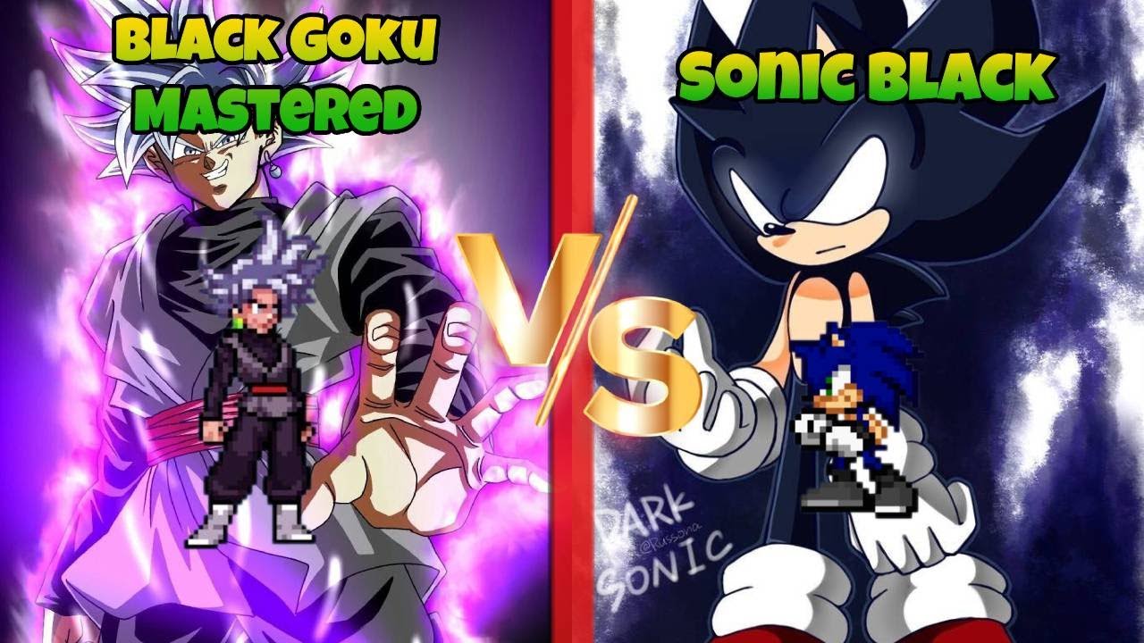 Jump Force MUGEN Black Goku Mastered vs Sonic Black