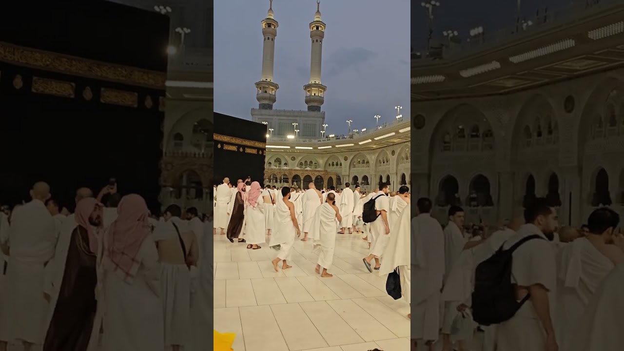 أذان المغرب من أمام الكعبه 