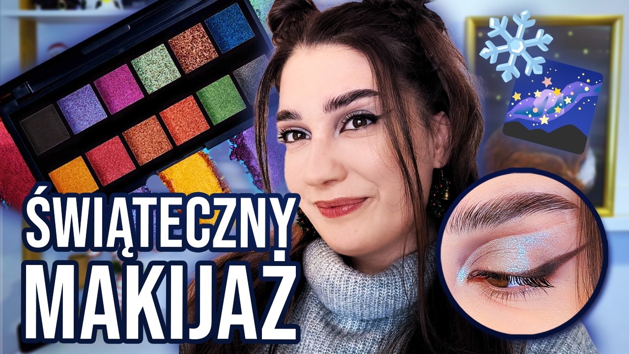 Świąteczny makijaż ❄️ BŁĘKITNY CUT CREASE ✨ zimowy glam krok po kroku