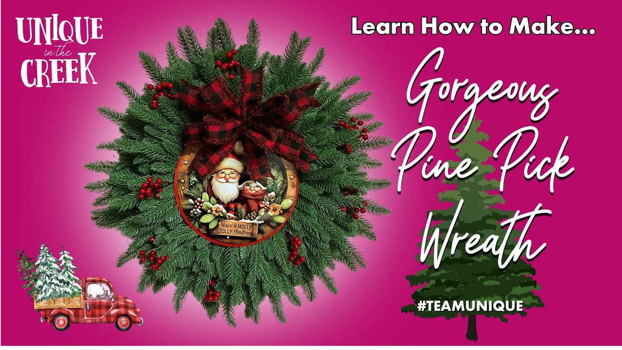 Winter Wonderland: Create a Stunning Pine Pick Wreath on UITC Large Board