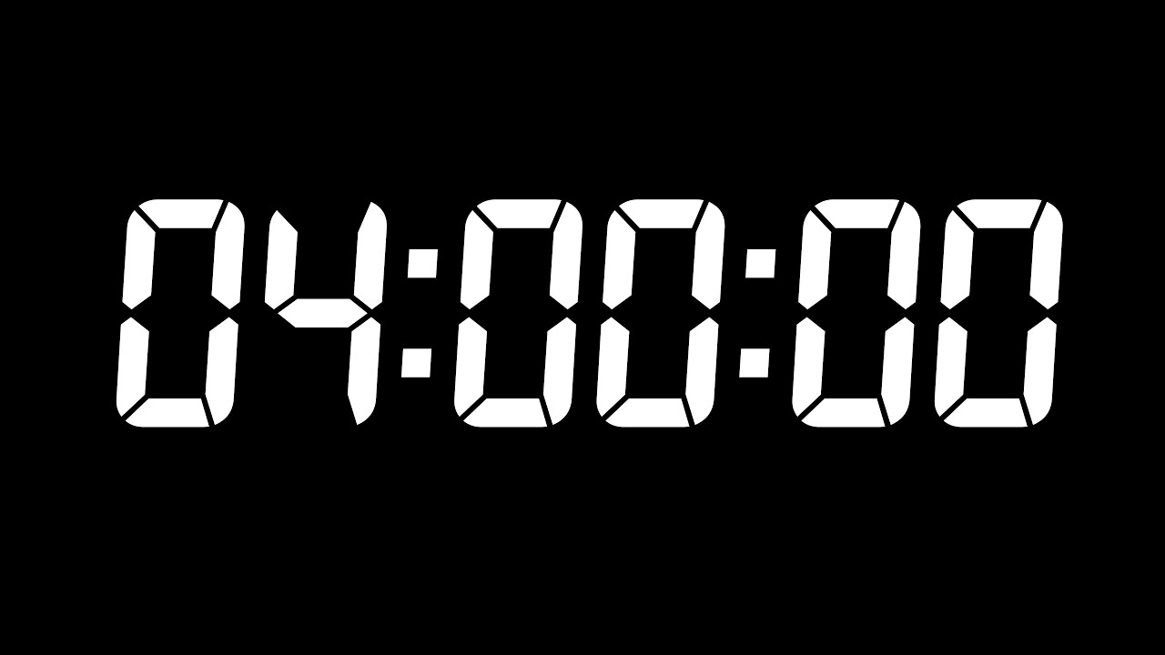 4 Hour Countdown Timer - Retro Beeps 🔔