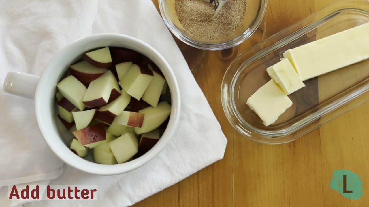 2 minute Microwave Apple Crisp Dessert