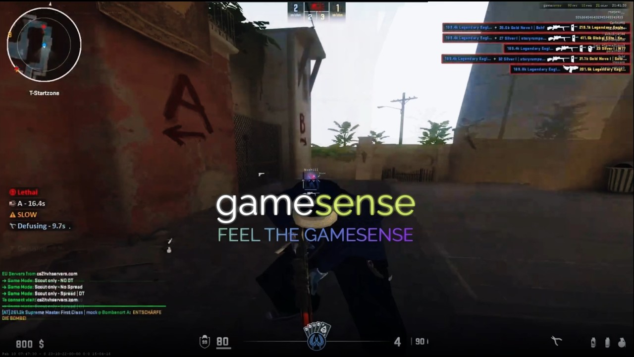 #cs2 HVH highlights ft. gamesense.pub