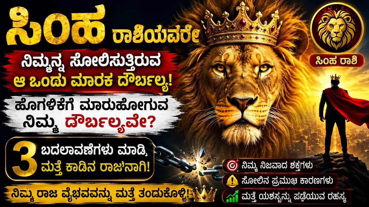 🦁#ಸಿಂಹರಾಶಿ ಜೀವನದಲ್ಲಿ ಅತಿದೊಡ್ಡ ರಹಸ್ಯ ಹೊರಬಂದಿದೆ! ಮುಖ ಕಪ್ಪಾಗುವ ಸೂಚನೆ… ಜಾಗ್ರತೆ! #leo