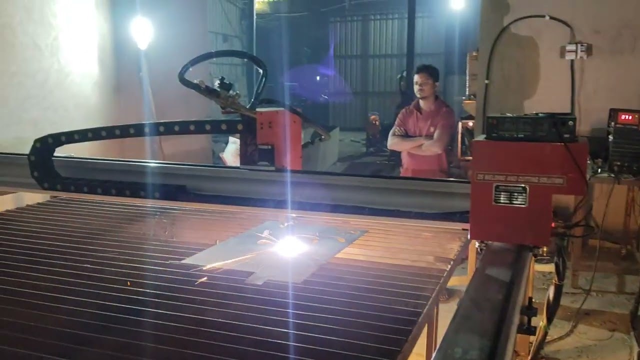 #cncCNC plasma cutting machin testing video
