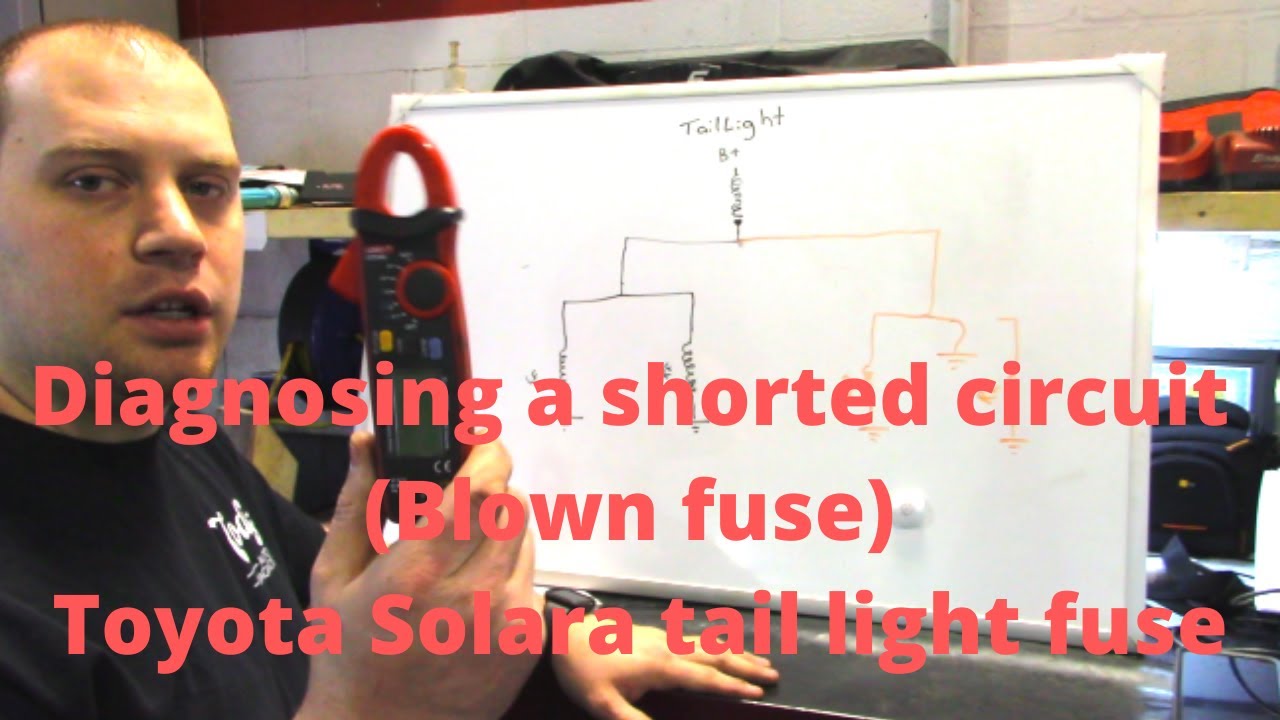 Diagnosing shorted circuits-Toyota Solara that keeps blowing the tailight fuse