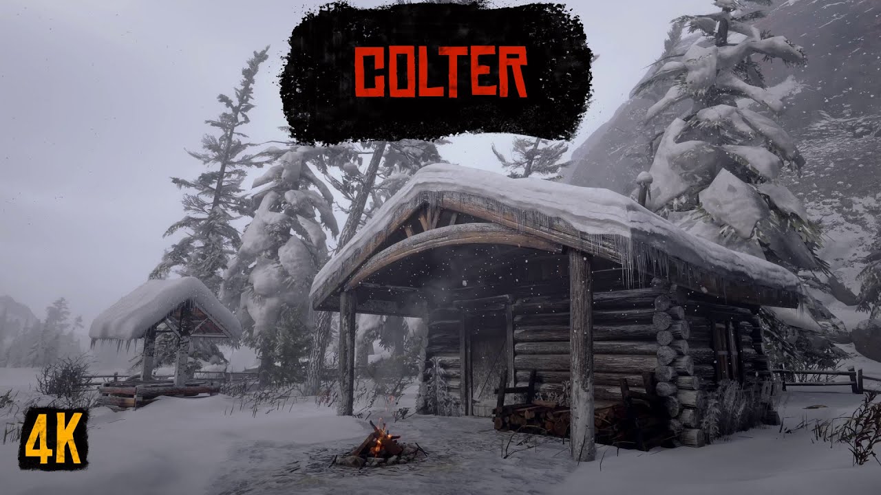 Relaxing Winter Ambience of Colter - Red Dead Redemption 2 🤠❄ | 8+ Hours - 4K Video RTX2080