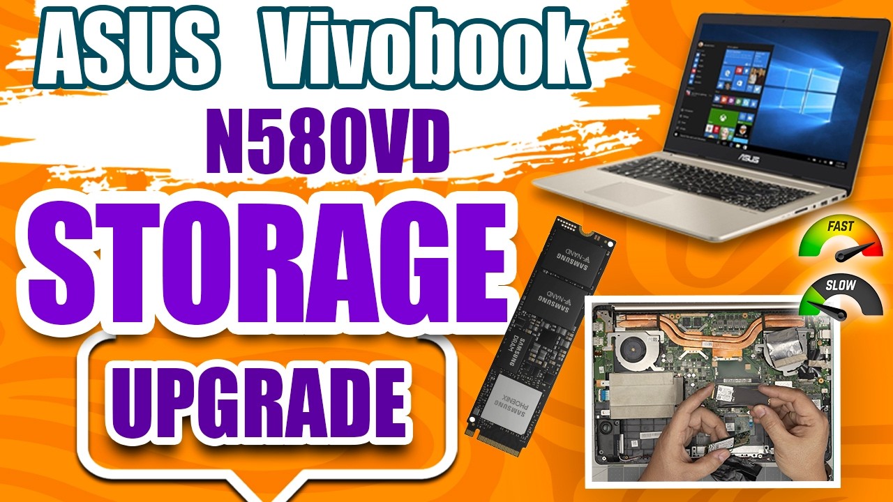 How to Upgrade SSD on ASUS N580V N580VD Laptop | Storage Upgrade Guide