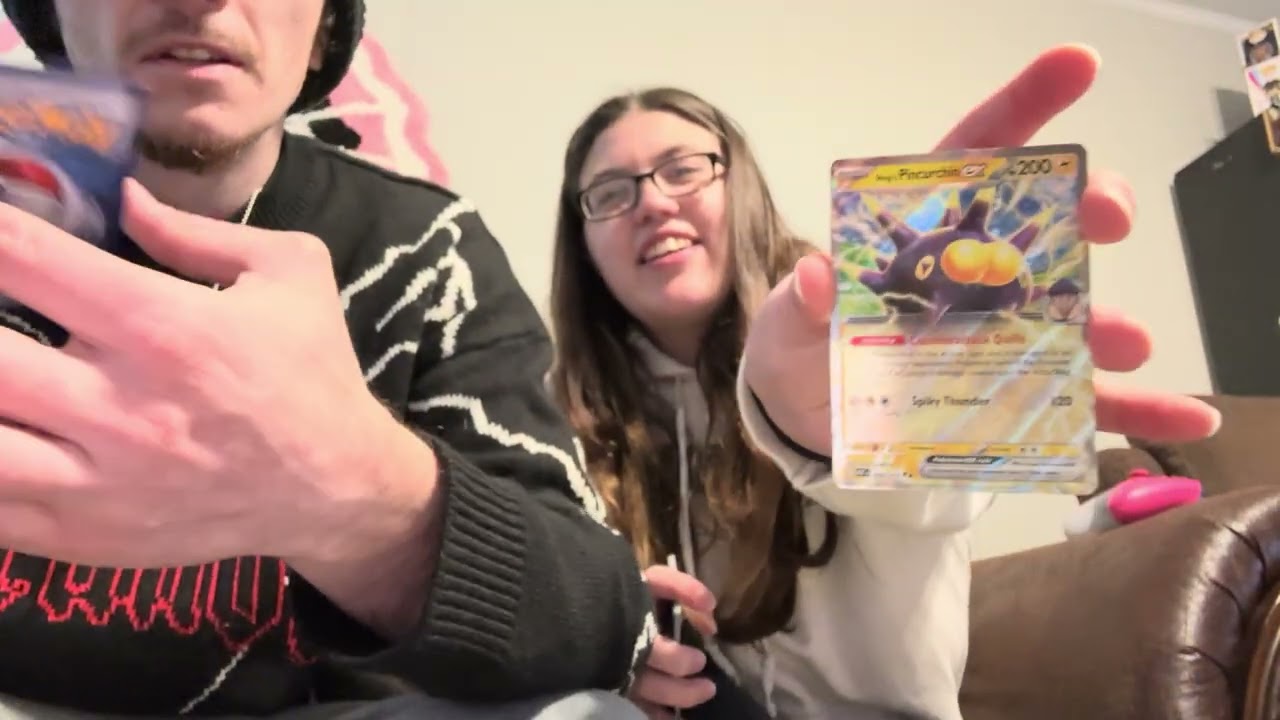 Watch us open packs. Should I show my cards also?? Give mee y’all’s opinions… #newhobby #pokemon