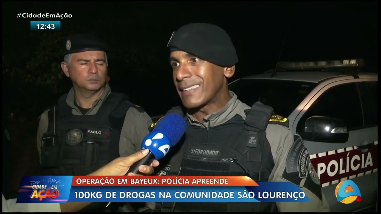 Cidade em Ação   Operação em Bayeux Polícia prende 100KG de drogas na comunidade São Lourenço