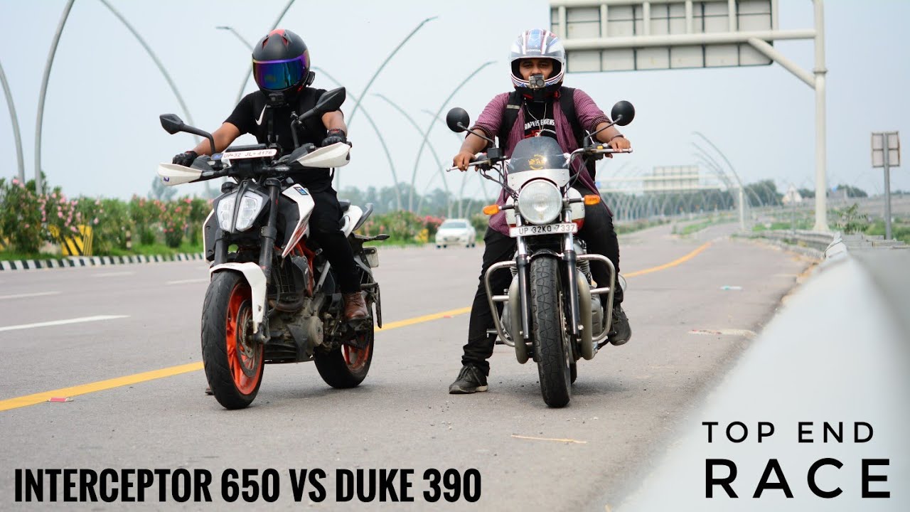 Interceptor 650 VS Duke 390 Top End | The Most Awaited Race