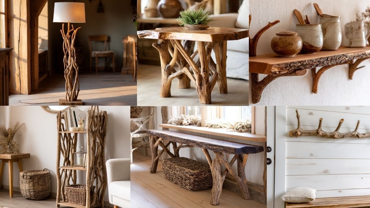 From Fallen Branches to Fine Art | Natural Wood Sculptural Decor for Farmhouse Style