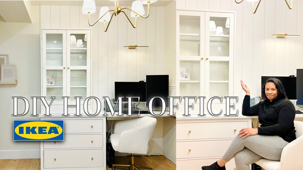 ВСТРОЕННЫЙ ДОМАШНИЙ ОФИС СВОИМИ РУКАМИ, часть 1 | Лайфхак от IKEA с комодом Havsta + Hemnes | Обн...