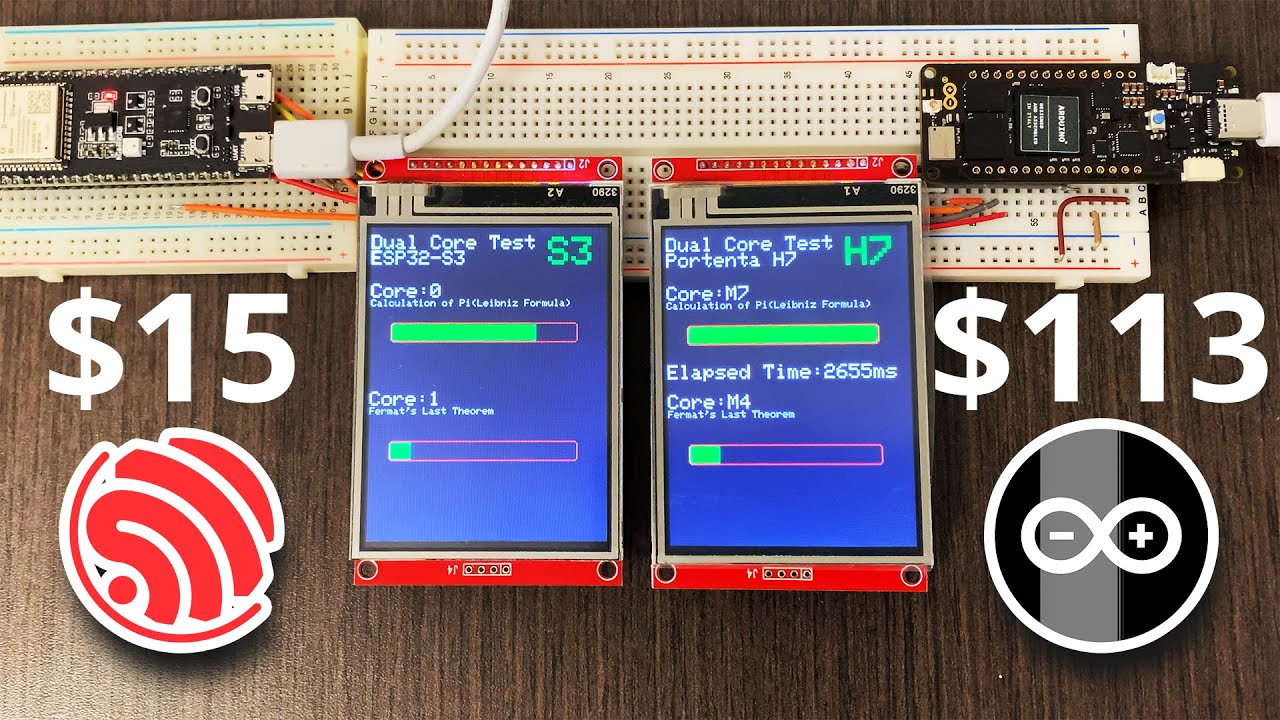 Кому нужен высокопроизводительный микроконтроллер? (Arduino Portenta H7 против Espressif ESP32-S3)