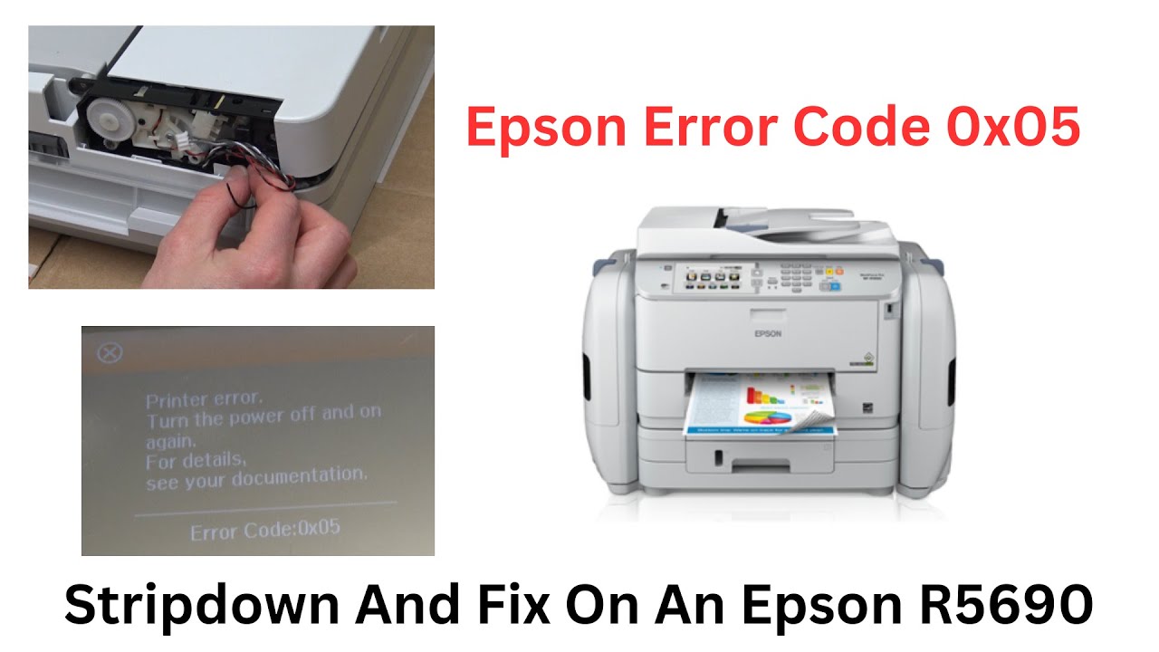 Epson Error Code 0x05 ADF Document Feeder Problem, jam symptom fault R5690 MFP photocopier